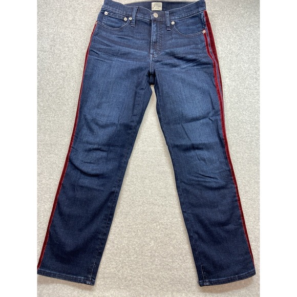 Levi's Denim - J.Crew Jeans Womens 27 Blue Vintage Straight Red Side Stripe Stretch‎ Denim